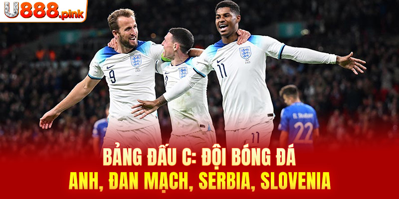 Bảng đấu C: Đội bóng đá Anh, Đan Mạch, Serbia, Slovenia