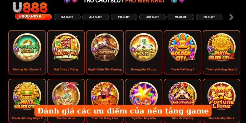 Giới thiệu U888 - Đánh giá các ưu điểm của nền tảng game