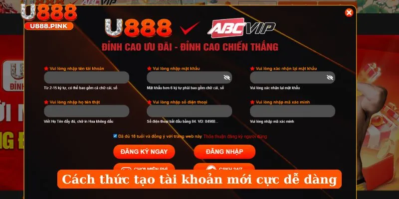 Cách thức tạo tài khoản mới cực dễ dàng